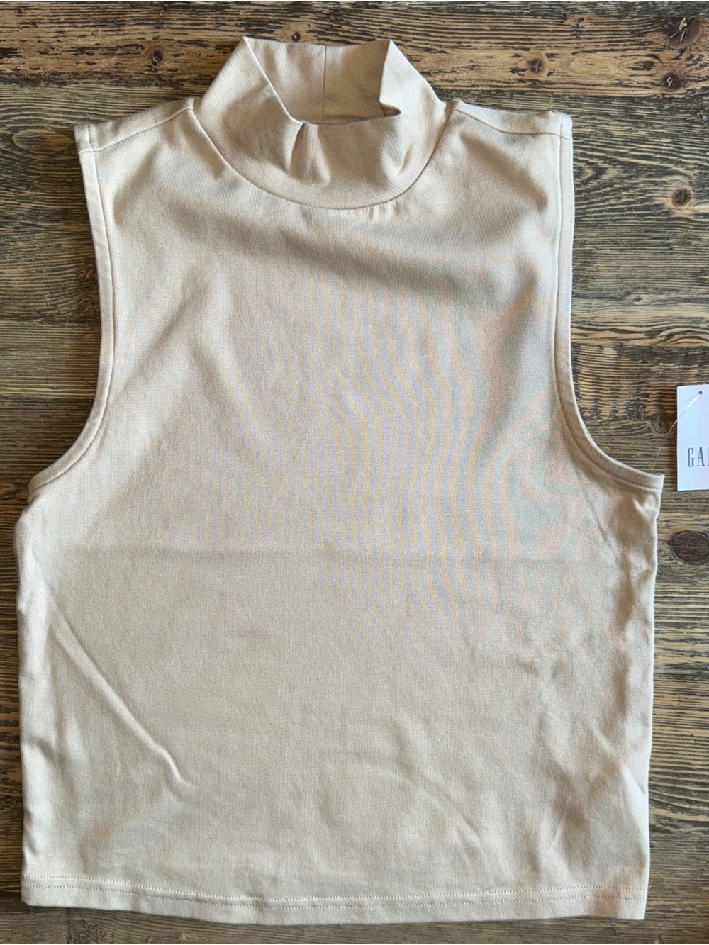 GAP Cream Sleeveless Knit Tank Top Size Medium